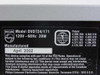 Philips DVD724/171 rating label showing model number, 120V 60Hz 20W, manufactured April 2002, Knoxville TN USA