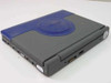 Go Video DP7240 portable DVD player closed — side and rear view showing ports and connector edge