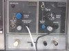Hughes plug-in modules front panel detail showing Unleveled indicator, Power Level, Modulator/Leveler, Marker Width, Sweeper controls, and MM Wave Generator label