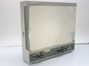 Yokogawa YEW 3033 X-Y Analog Recorder Plotter – front view showing large chart surface in worn, soiled condition with control panel at bottom