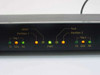 Accton EN2010 EtherRepeater-II front panel LED indicator array showing Seg 1, Jabber, Fault, PWR, Partition, and Seg 2 status lights