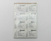 Microsoft Windows 95 Setup Disks rear of sealed package — full sheet of seven 3.5-inch floppy disk labels visible