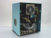 Laurier X/Y Position Controller rear interior view showing internal fan, motor, wiring harness, and open chassis in teal cabinet