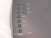 NEC MT810 projector front panel controls — Focus, Zoom, Adjust, Enter, Select, Menu, Power On/Off, and Status indicator