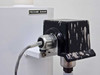 Pressure sensor labeled 'PRESSURE SENSOR' mounted on cabinet exterior with chemical residue visible on housing