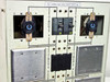 Constant Power 6 rear panel upper section — Circuits 1 and 2 with locking receptacles and Square D dual-pole circuit breakers; UL Listed label at top