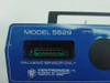 Ventronics 5529 rear panel close-up showing MODEL 5529 label, galvanic sensor multi-pin connector port, and Ventronics Division of Hudson branding