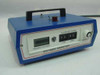 Ventronics 5528 Digital Oxygen Monitor front panel showing percent oxygen display, low and high alarm thumbwheel settings, and calibrate knob
