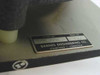 Barnes Engineering Co. model nameplate showing Model No. 11-110-3 and Serial No. 117, Stamford Connecticut