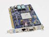 Madge Straight Blue 16/4 ISA Plus Token Ring card 152-301-01 — front view showing RJ-45 and DB-9 ports on bracket and main ICs on blue PCB