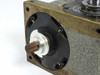Sandex 6D Rotary Indexing Drive – input side face showing cam housing, input shaft with keyed stub, and circular cam plate assembly