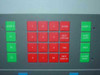 CRBS Opticell 5200R front keypad panel with numeric keypad (red), function keys F1–F3, Loop 1/2, Hard Copy, Help, Alarm Reset buttons