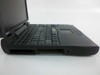 Dell Latitude CPi D266XT right side showing keyboard, two empty modular drive bays, and speaker grille