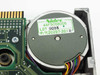Archive 2150L tape drive – closeup of Nidec capstan motor labeled 44F5098005, LOT 9038, P/N M20297-201, mounted to PCB with multicolor wiring harness