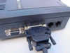 Dassault Talento 2UD rear panel showing DB9 serial interface, Terminal port, and LINE RJ11 phone port with cable