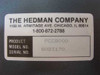 Hedman PCC8000 product label showing model PCC8000, serial number 80Q3170, and The Hedman Company address