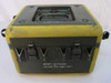 GE DDTU 97424-A2535XG70 — closed carry case front view showing four heavy-duty latches and stenciled weight and volume markings