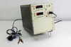 HP 78901A Patient Bedside Monitor front-left view with 78203C and 78302C modules installed, 3-lead wire laid out, wire feet visible