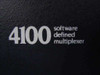 Astrocom 4100 Software Defined Multiplexer close-up of front panel logo and model designation