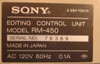 SONY RM-450 Editing Control Unit Controller