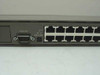 Bay Networks BayStack 101 front panel detail showing DB-9 RS-232 Comm Port, MDI-X/MDI switch, and RJ-45 port array