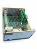 Met One 130-115 Data Multiplexer – interior view with lid removed showing main PCB backplane with expansion card slots, three installed daughter cards, ribbon cable, and power transformer