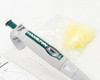 Hamilton SoftGrip pipette body showing HAMILTON branding, green volume adjustment cap, micrometer display reading 25 µL, and bagged pipette tips