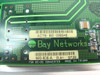 Bay Networks PCB label close-up showing part number 920-606-A, revision RA1, date code 9729, 75W DC-DC Converter marking, and Made in Taiwan — Bay Networks logo visible