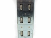 Sherwood Model 10 – switched outlet panel showing J5-J8 connectors in Switched 1 Group (250V, 15A combined, 12A per connector) and J9-J10 Switched 2 Group connectors