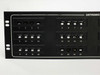 Ortronics OR-808044023 front panel left half — ports 1 through 24 with 4C/8P RJ-11 connectors in modular blocks