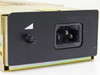 IBM 5641249 power supply — end panel detail showing IEC C14 AC input connector and fuse holder