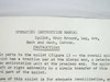 Title page of Operating Instruction Manual reading Splint Wrap Around Leg Arm Back and Neck Canvas with Instructions heading