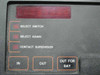 Simplex 1302 time clock – close-up of control panel buttons: IN, OUT, OUT FOR DAY, with indicator lights