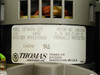 Thomas Industries Model 107AA20-123 motor label — 115V 60Hz 1.7A insulation class B1 thermally protected, motor no. 608102A
