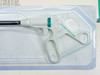 Auto Suture Endo Bowel Clamp 174307 — close-up of pistol-grip handle in blister tray, showing teal accent and Endo Bowel branding