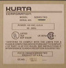 Kurta Corporation label on rear of IS/ONE Series Two tablet showing Model: Series Two, 120 VAC 0.25A 50-60Hz, UL and CSA certifications, FCC ID DMA8C9, P/N 15339-0001