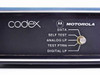 Codex Motorola 5202 Modem front panel close-up showing DATA, SELF TEST, ANALOG LP, TEST PTRN, and DIGITAL LP LED indicators