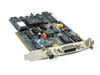 Tiara LanCard 785A368U04 ISA network card – angled front view showing BNC and AUI DB15 bracket connectors and populated PCB