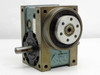 4.5D oscillating indexing drive front-left angle view showing input shaft, output flange, and embossed 4.5D designation on housing