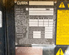 Clark OP15 forklift data plate showing model number, UL classification as Type E industrial truck, and safety warnings