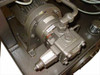 Rexroth Fibro UFMS hydraulic pump and motor assembly — close-up showing motor body, pump unit, and hydraulic hose connections