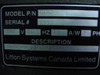 Rexroth Fibro UFMS nameplate — Model P/N: UFMS, Serial #2755, 208V 60Hz 13A/W 3PH, Description: Grinder #3 'Fibro', Litton Systems Canada Limited