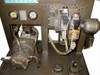 Rexroth Fibro UFMS hydraulic unit — left-side view showing Rexroth-branded dual pressure gauges, pump/motor assembly, and solenoid valve block