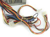 Real Power 250P ATX power supply — close-up of the full multi-connector Molex cable harness including 4-pin and Berg connectors