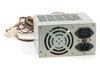 Real Power 250P ATX 250W desktop power supply — rear view showing IEC AC inlet, power switch, fan grille, and attached Molex cable harness