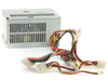 Power Man HP-A1463F5 ATX power supply — side and top view showing ventilation slots and full output cable harness with Molex and ATX connectors