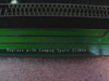 Compaq 213856-001 backplane board edge label reading Replace with Compaq Spare 213856-001