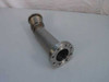 MDC Manufacturing stainless steel flex angle bellows fitting – angled side profile view showing full length with both flanges and bellows section