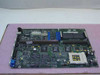 Dell OptiPlex GLX 82195 system board top view showing Socket 5 CPU socket, PCI and ISA slots, and Intel chipset ICs
