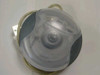 Apple M4848 USB one-button mouse in graphite color — top view with Apple logo embossed on button